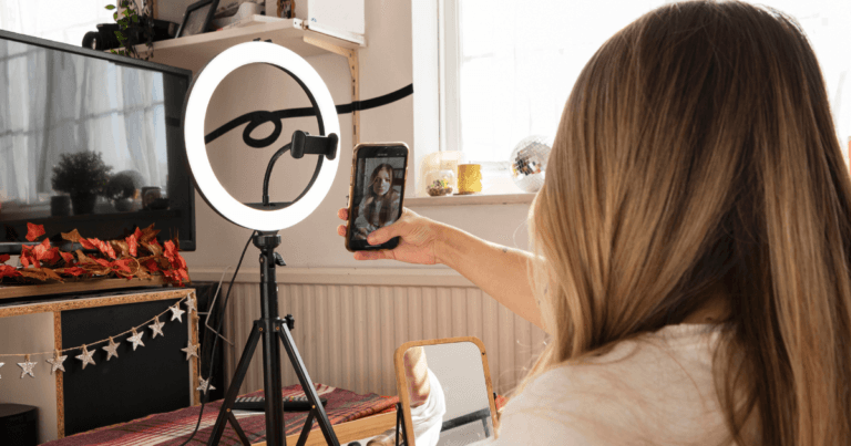 girl with her video equipment