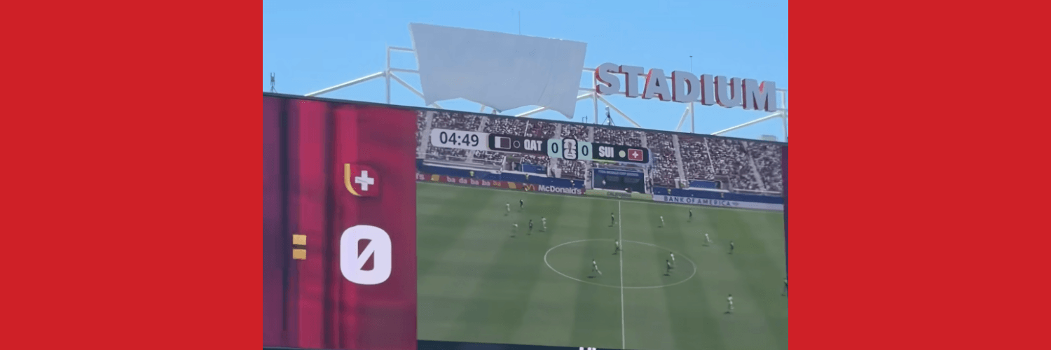 Levi's Stadium logo covered during FIFA World Cup 2026