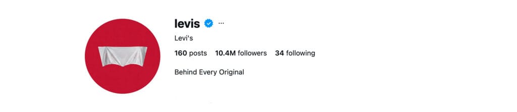 Levi's Instagram profile picture
