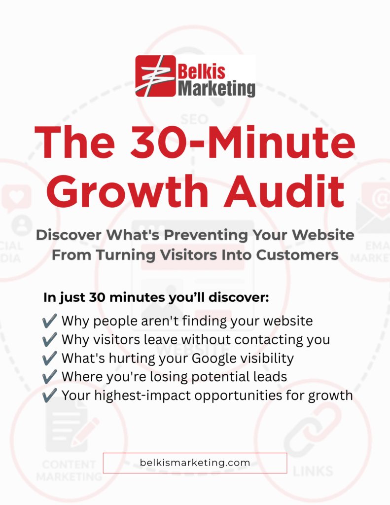 30-minute growth audit. Discover what is preventing your website from turning traffic into customers