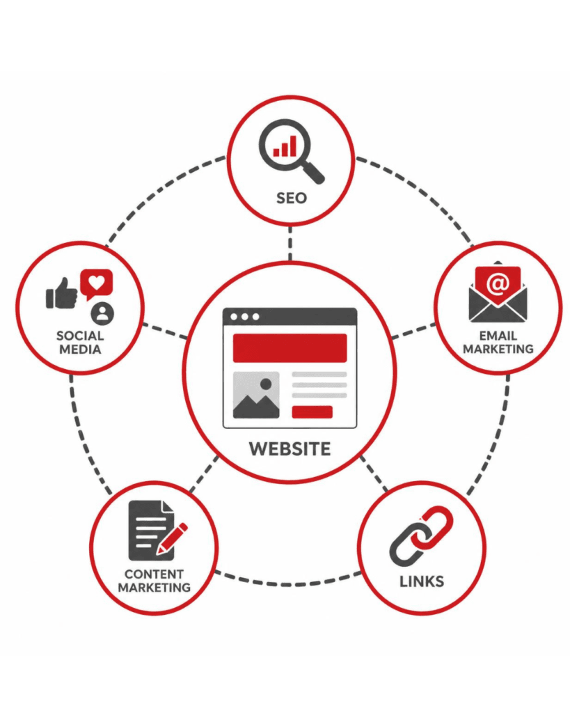 website is the center of your marketing system - Belkis Marketing